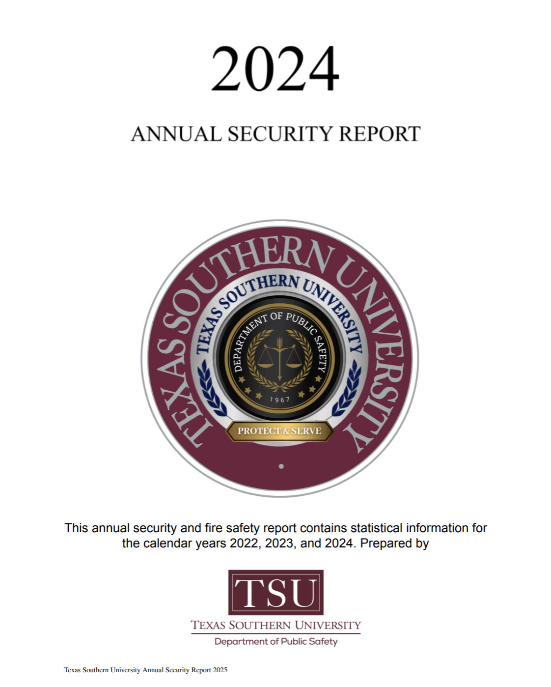 2024 Annual Security Fire Safety Report